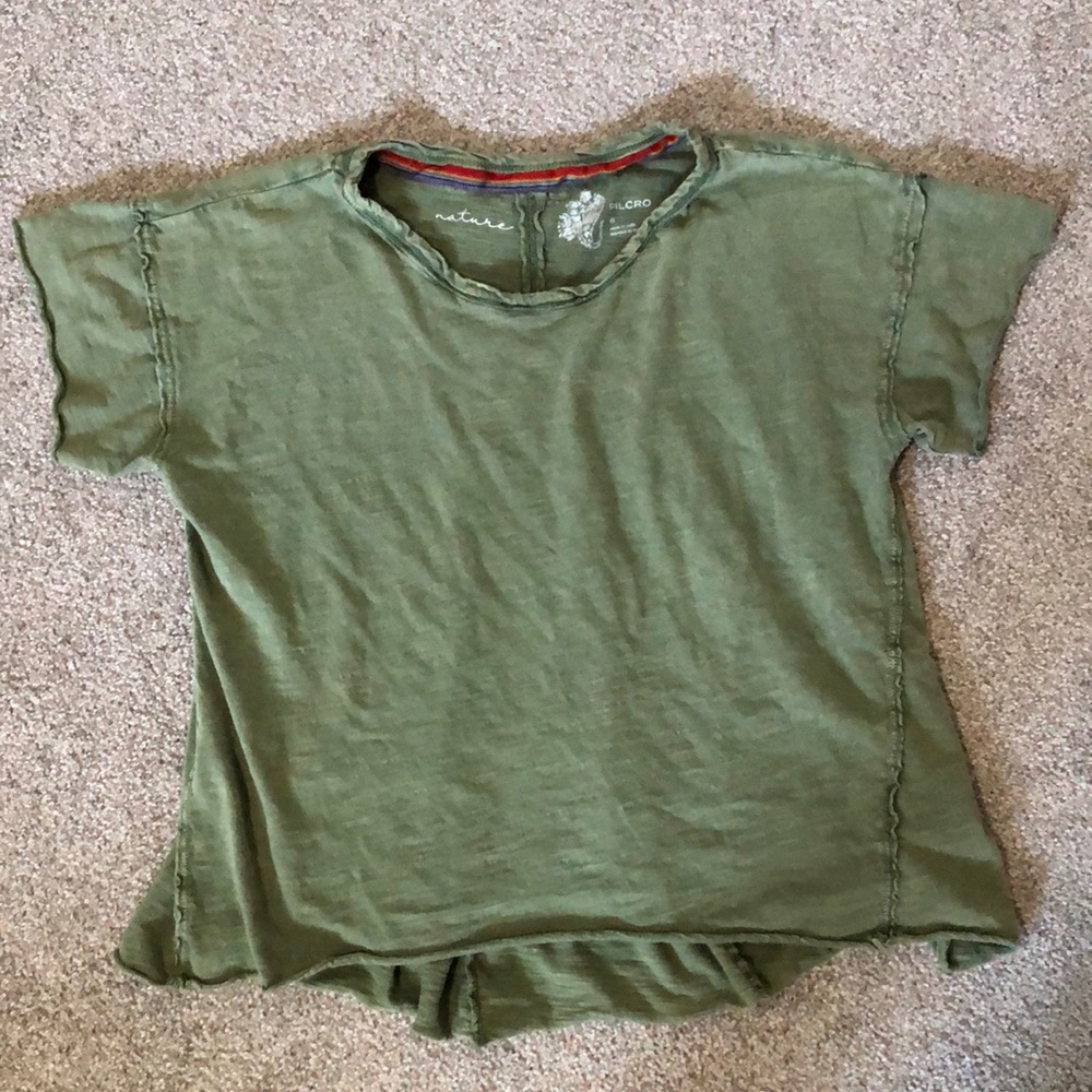Pilcro by Anthropologie Moss Green Top